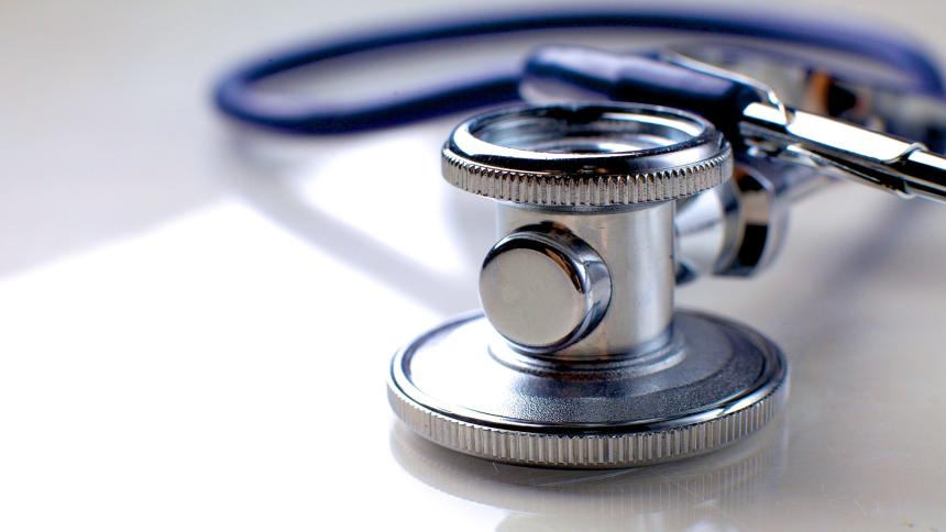 A stock image of a doctors stethoscope