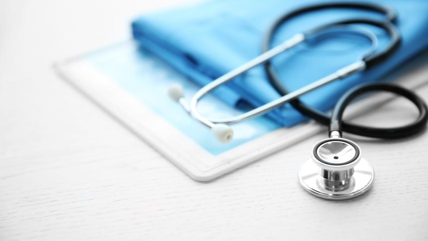 A stock image of a doctors stethoscope