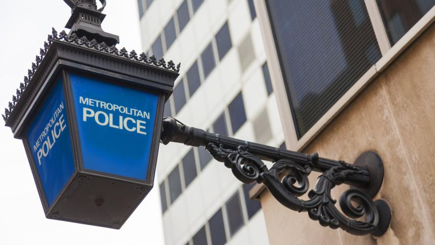 A stock image of a Metropolitan Police sign