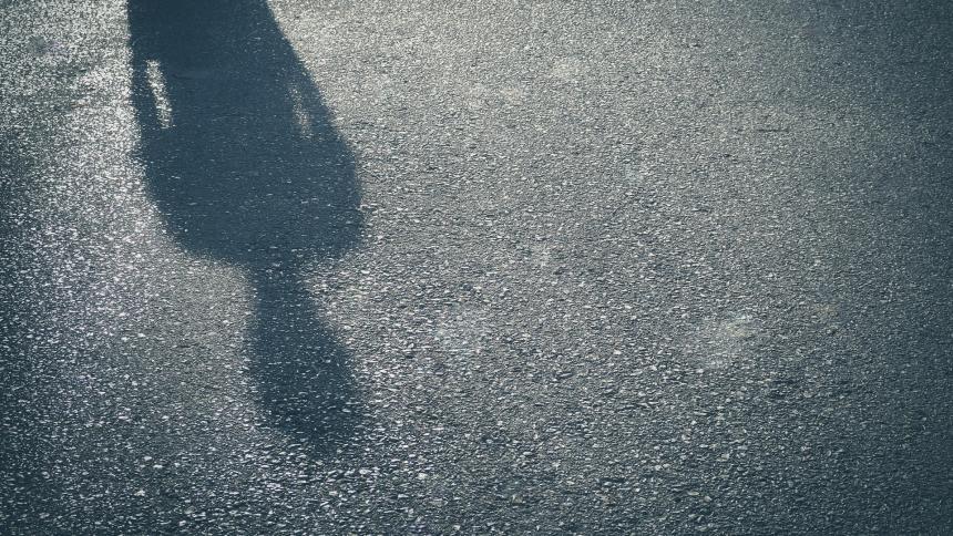 A stock image of a male shadow