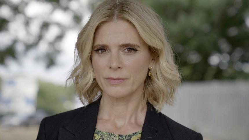 A headshot photograph of Murdertown 4 host, Emilia Fox