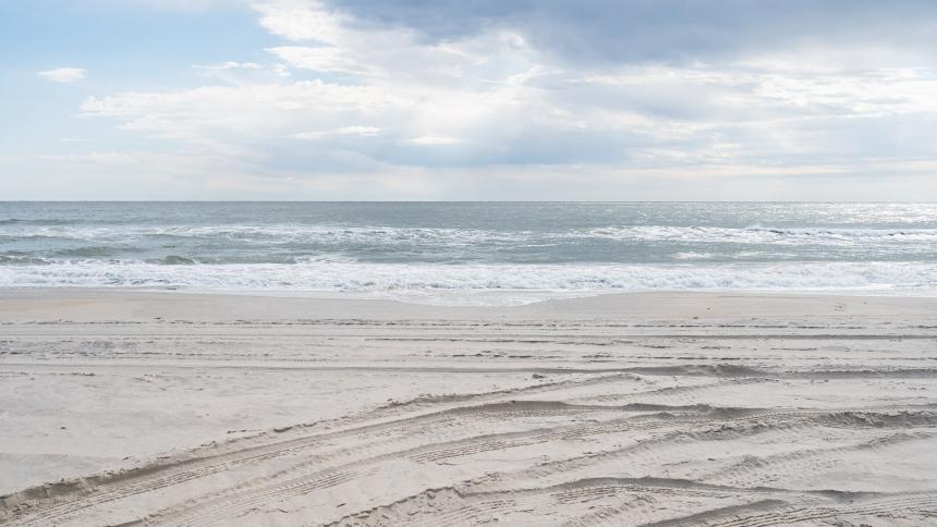 A beach in winter