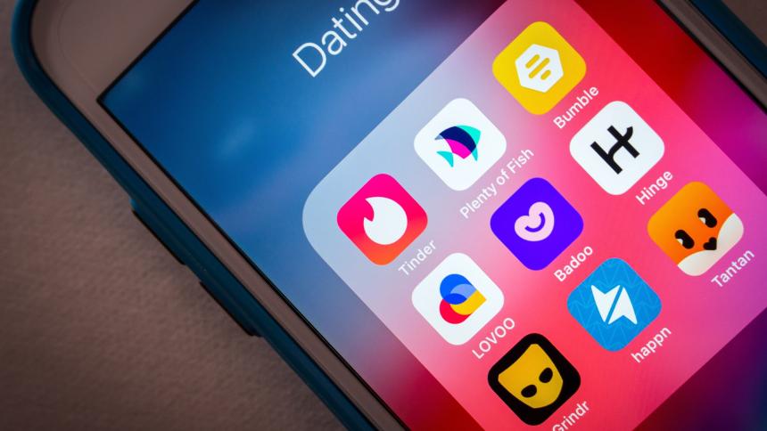 Dating apps on a smartphone