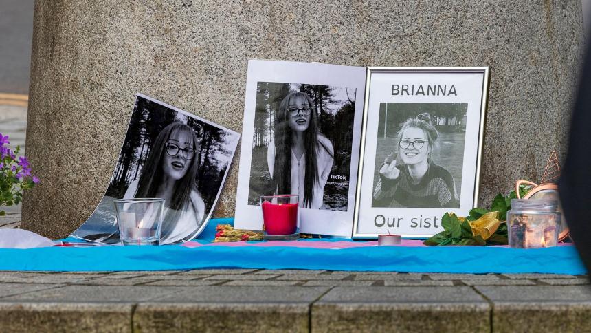 A vigil for Brianna Ghey