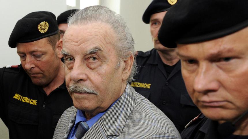 Josef Fritzl is led into court by two police officers