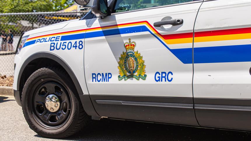 A police car in British Columbia on a sunny day