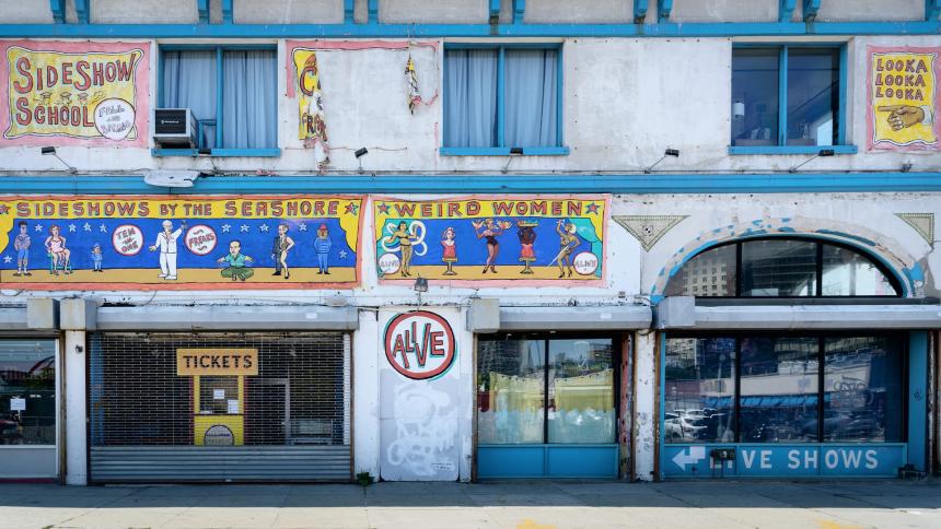 Exterior of the “Sideshow by the Seashore” venue Coney Island
