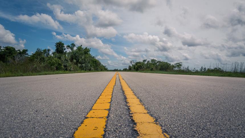 A rural road in Florida