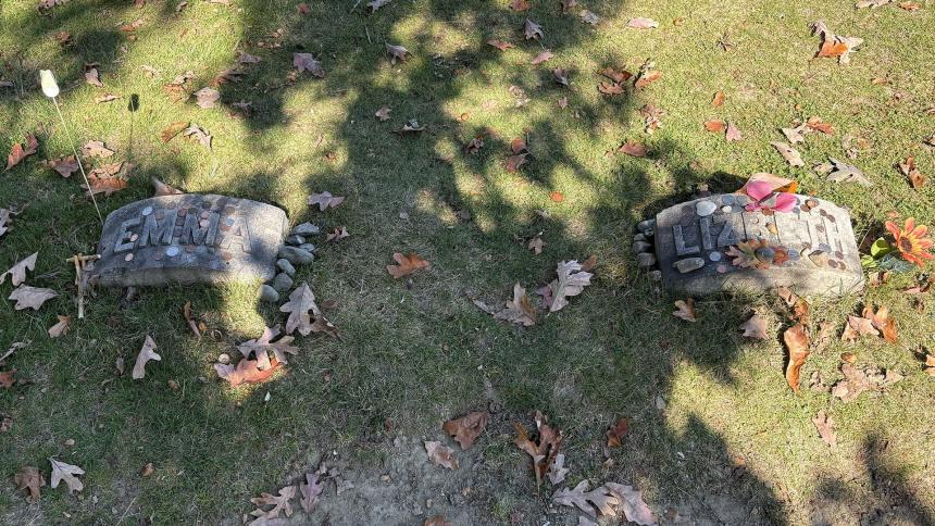 The gravestones of Emma and Lizzie Borden