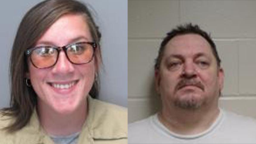 Mug shots of Bailey Boswell and Aubrey Trail